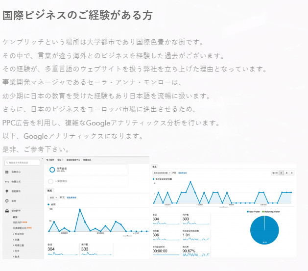 Experience in International Business Japan